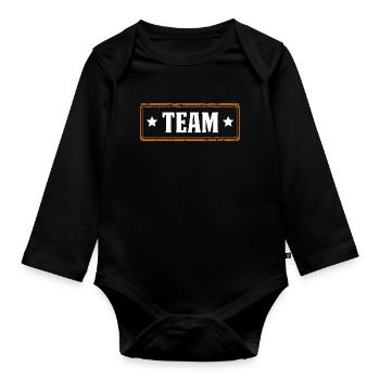 team - Baby Bio-Langarm-Body - Schwarz - Vorne