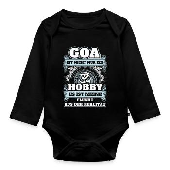 Goa - Nicht nur Hobby - Baby Bio-Langarm-Body - Schwarz - Vorne