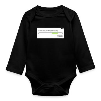 human.exe has stopped working Spruch human .exe - Baby Bio-Langarm-Body - Schwarz - Vorne