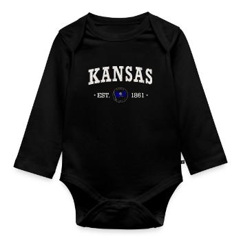 Kansas Est - Body Bébé bio manches longues - noir - Devant