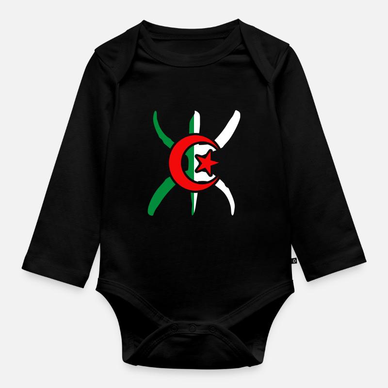 Algerien Berber - Baby Bio-Langarm-Body - Schwarz