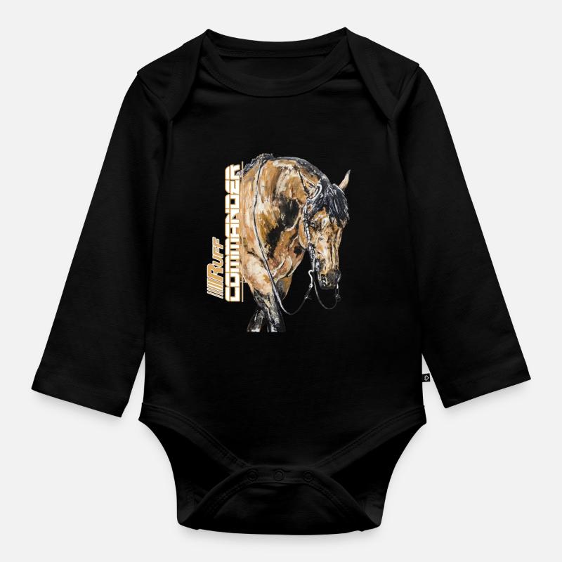 RUFF COMMANDER - Baby Bio-Langarm-Body - Schwarz