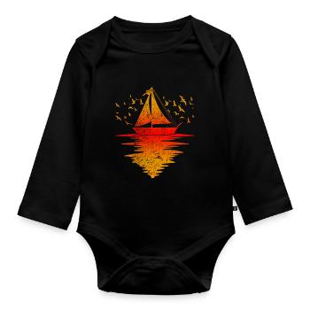 Voile - Body Bébé bio manches longues - noir - Devant