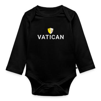 Vatican - Body Bébé bio manches longues - noir - Devant