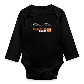 Official Heartbeat Logo of ExpeditionParts - Organic Longsleeve Baby Bodysuit - black - Front