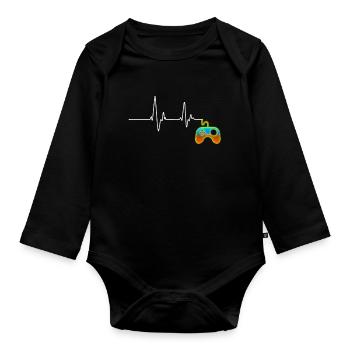 Spiel - Baby Bio-Langarm-Body - Schwarz - Vorne