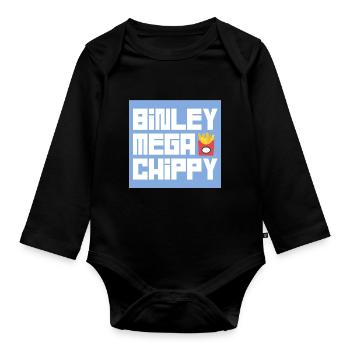 BINLEY mega chippy - Baby Bio-Langarm-Body - Schwarz - Vorne