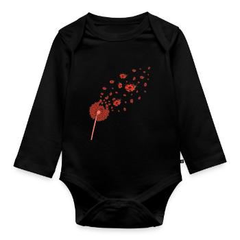 Coccinelle Pusteflower Idée cadeau Coccinelle - Body Bébé bio manches longues - noir - Devant