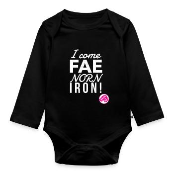 Northern Ireland - Organic Longsleeve Baby Bodysuit - black - Front