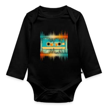 Equalizer Sound Technology Gift Cassette Soundwave - Body Bébé bio manches longues - noir - Devant