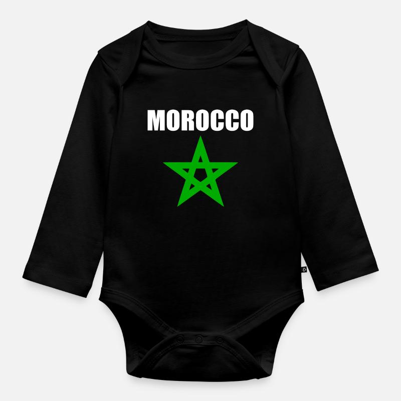Maroc - Body Bébé bio manches longues - noir