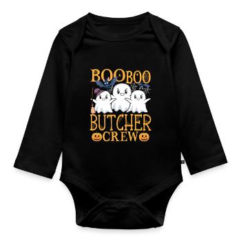 Butcher Butcher Butcher’s Shop Dicton - Body Bébé bio manches longues - noir - Devant