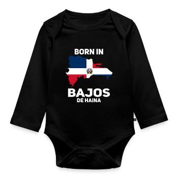 République dominicaine - Body Bébé bio manches longues - noir - Devant