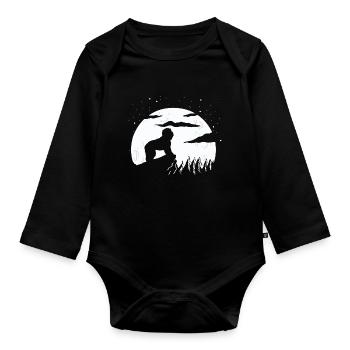Barbet - Organic Longsleeve Baby Bodysuit - black - Front