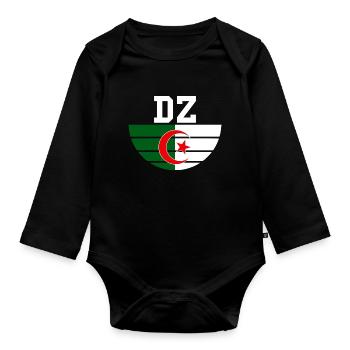 Dz Algérie Dzaïr - Body Bébé bio manches longues - noir - Devant