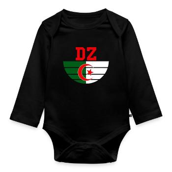Dz Algérie Dzaïr - Body Bébé bio manches longues - noir - Devant