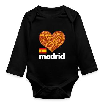 Madrid - Baby Bio-Langarm-Body - Schwarz - Vorne
