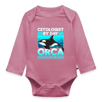 Marine biologist - Organic Longsleeve Baby Bodysuit - mauve - Front