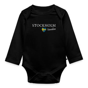J’adore Stockholm Suède - Body Bébé bio manches longues - noir - Devant