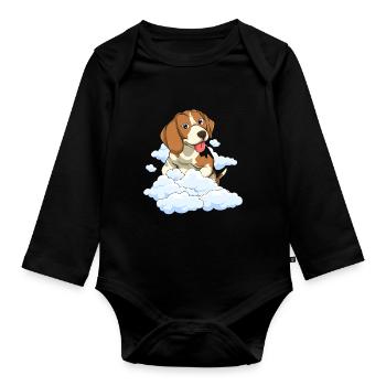 Pet Dog Owner Clouds Dogs Gift Beagle - Body Bébé bio manches longues - noir - Devant