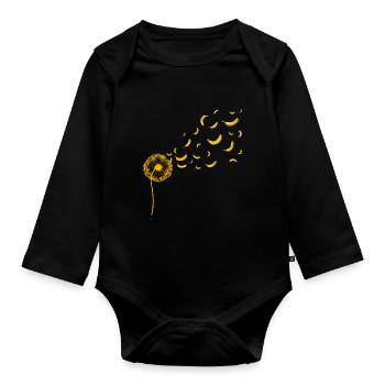 Fruit Fruit Gift Dandelion Banana - Organic Longsleeve Baby Bodysuit - black - Front