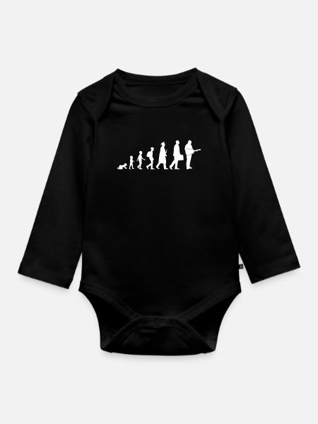 Vom Kind zum Gitarristen - Baby Bio-Langarm-Body - Schwarz