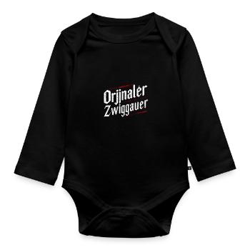 Original Zwiggaauer Zwickau Home Pride - Organic Longsleeve Baby Bodysuit - black - Front