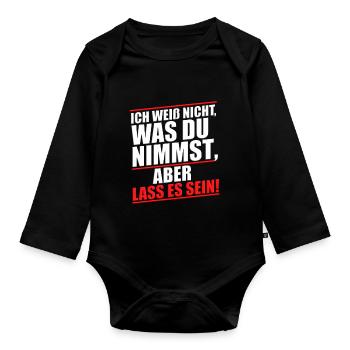Chemise cool disant que je ne sais pas ce que tu prends Quitte-le - Body Bébé bio manches longues - noir - Devant