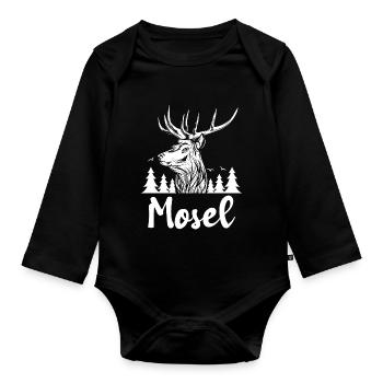 Mosel - Baby Bio-Langarm-Body - Schwarz - Vorne