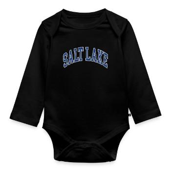Salt Lake - Baby Bio-Langarm-Body - Schwarz - Vorne