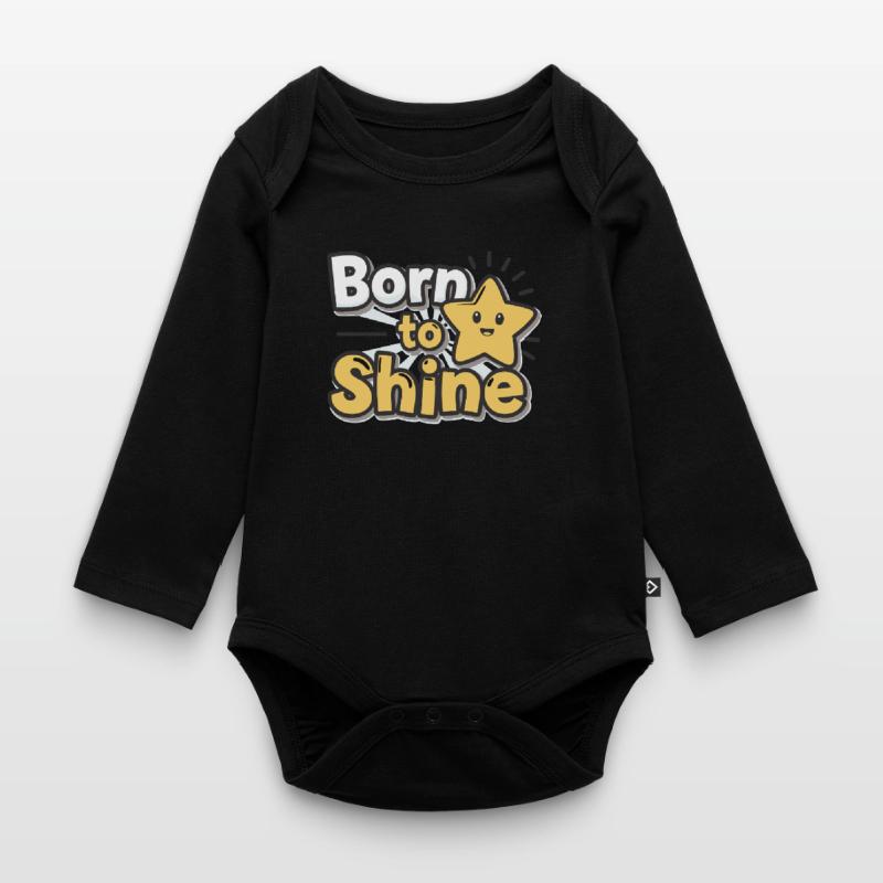Né pour briller – Strahlender Stern Body Bébé bio manches longues