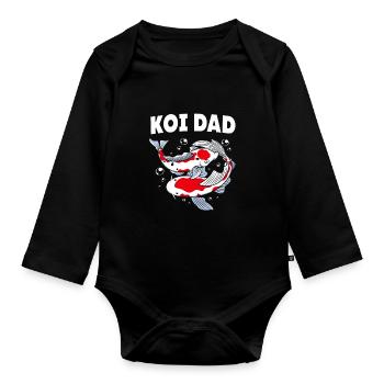 Koi Fish Koi Carpe Koi Koi Koi Koi Koi Koi - Body Bébé bio manches longues - noir - Devant