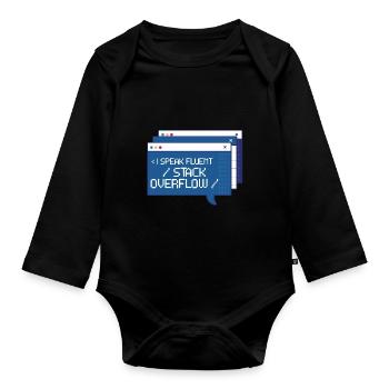 Informatiker Programmierer - Baby Bio-Langarm-Body - Schwarz - Vorne