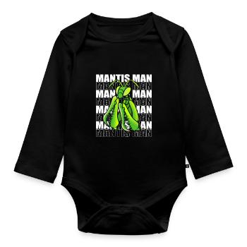 Worshipper Mantis Mantis - Organic Longsleeve Baby Bodysuit - black - Front