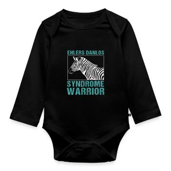 Ehlers-Danlos syndrome EDS HSD - Organic Longsleeve Baby Bodysuit - black - Front