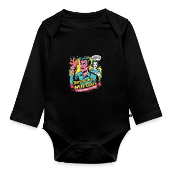 Coral Breeding Coral Breeder One Coral At A Time - Organic Longsleeve Baby Bodysuit - black - Front