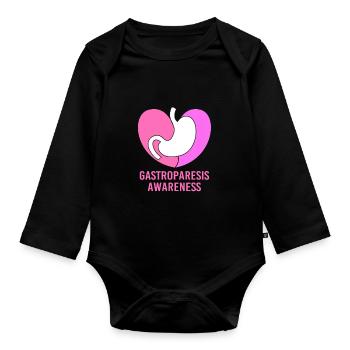 Gastroparésie - Body Bébé bio manches longues - noir - Devant