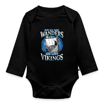 Culture païenne viking - Body Bébé bio manches longues - noir - Devant