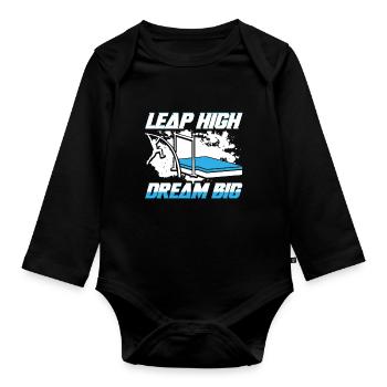 Stabhochsprung Stabspringer Stabhochspringer - Baby Bio-Langarm-Body - Schwarz - Vorne