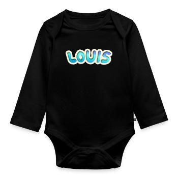 Job Louis - Body Bébé bio manches longues - noir - Devant