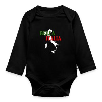 Bella Italia Cadeau - Body Bébé bio manches longues - noir - Devant