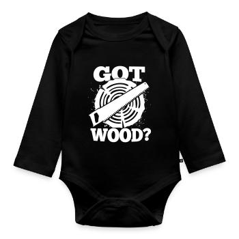 Dieu Wood a vu le cadeau - Body Bébé bio manches longues - noir - Devant