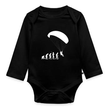 Evolution Paragliding - Baby Bio-Langarm-Body - Schwarz - Vorne
