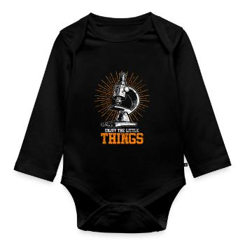 Biology microscope - Organic Longsleeve Baby Bodysuit - black - Front