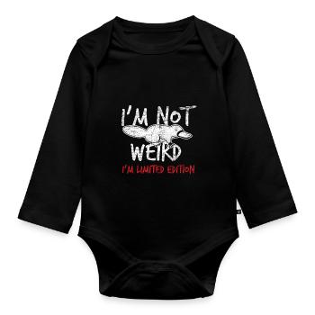 Platypus rarity - Organic Longsleeve Baby Bodysuit - black - Front