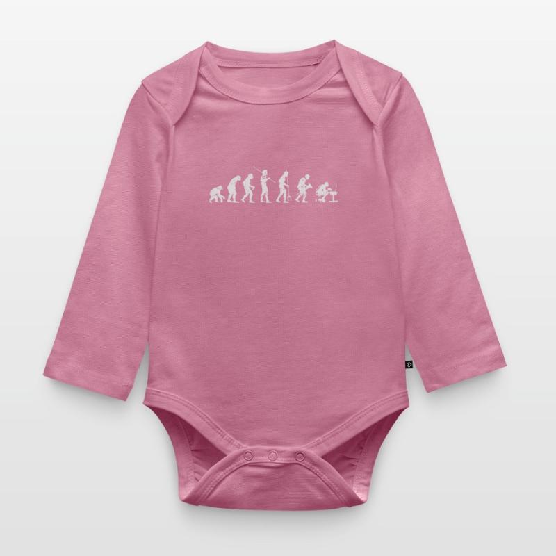 Evolution Computer Scientist Organic Longsleeve Baby Bodysuit