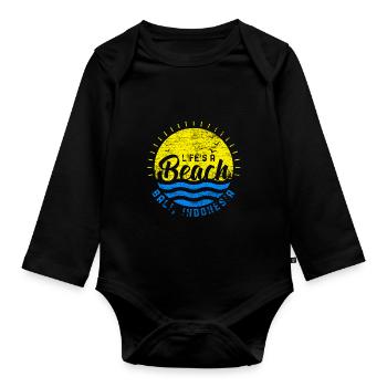 Bali - Baby Bio-Langarm-Body - Schwarz - Vorne