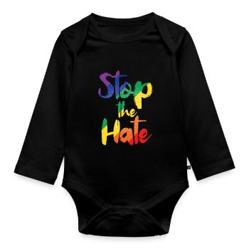 LGBT - Body Bébé bio manches longues - noir - Devant