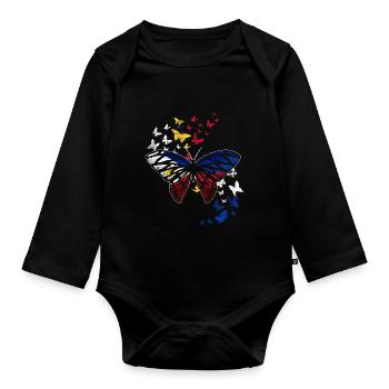 Philippinen Paradies - Baby Bio-Langarm-Body - Schwarz - Vorne