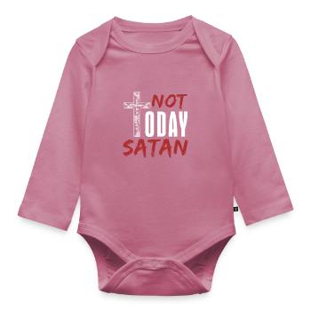 devil - Organic Longsleeve Baby Bodysuit - mauve - Front